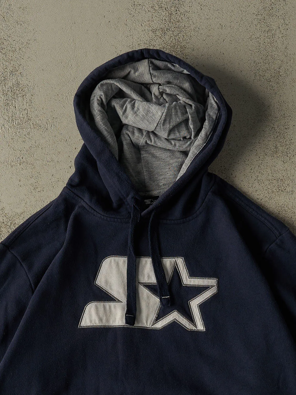 Vintage Y2K Navy Blue Starter Logo Hoodie (XL) sold by Rebalance Vintage product image thumbnail 2