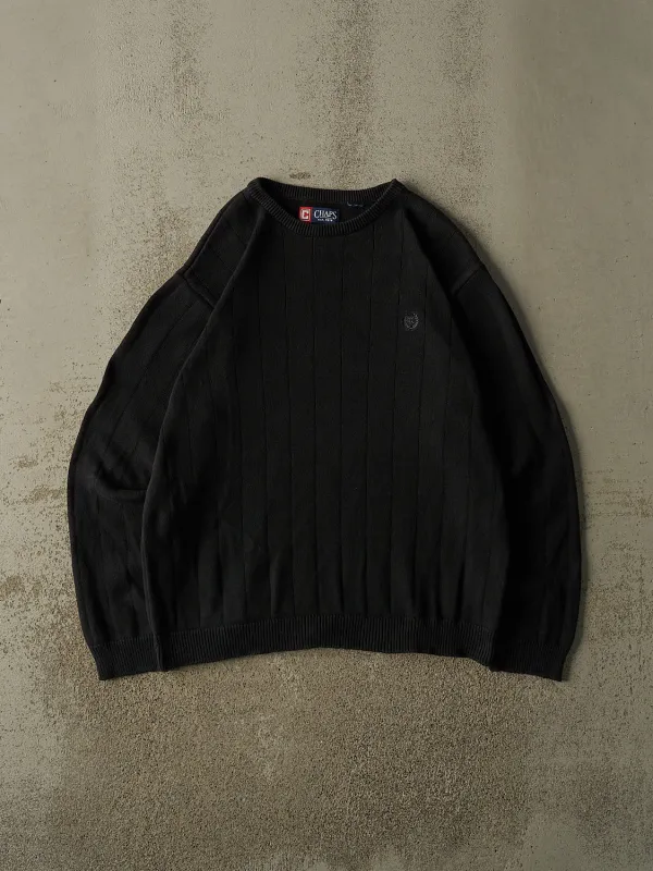 Vintage Y2K Black Chaps Embroidered Knit (L/XL) made by Rebalance Vintage
