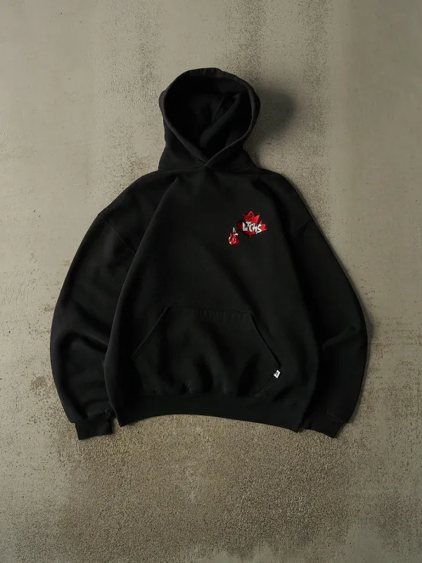 Vintage Y2K Black Russell Athletic LTCHS Boxing Hoodie (L/XL) made by Rebalance Vintage