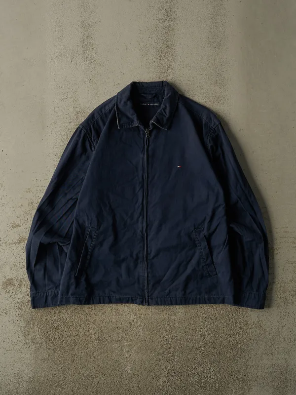 Vintage Y2K Navy Blue Tommy Hilfiger Harrington Jacket (M/L) made by Rebalance Vintage