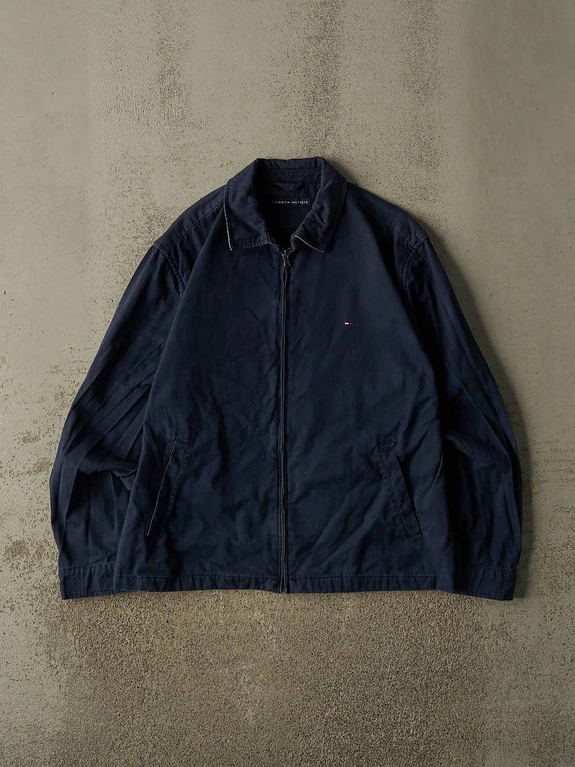 Vintage Y2K Navy Blue Tommy Hilfiger Harrington Jacket (M/L) sold by Rebalance Vintage