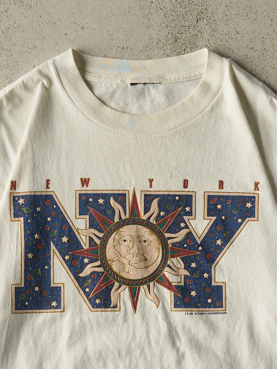 Vintage 90s White New York Tee (M/L) sold by Rebalance Vintage product image thumbnail 2