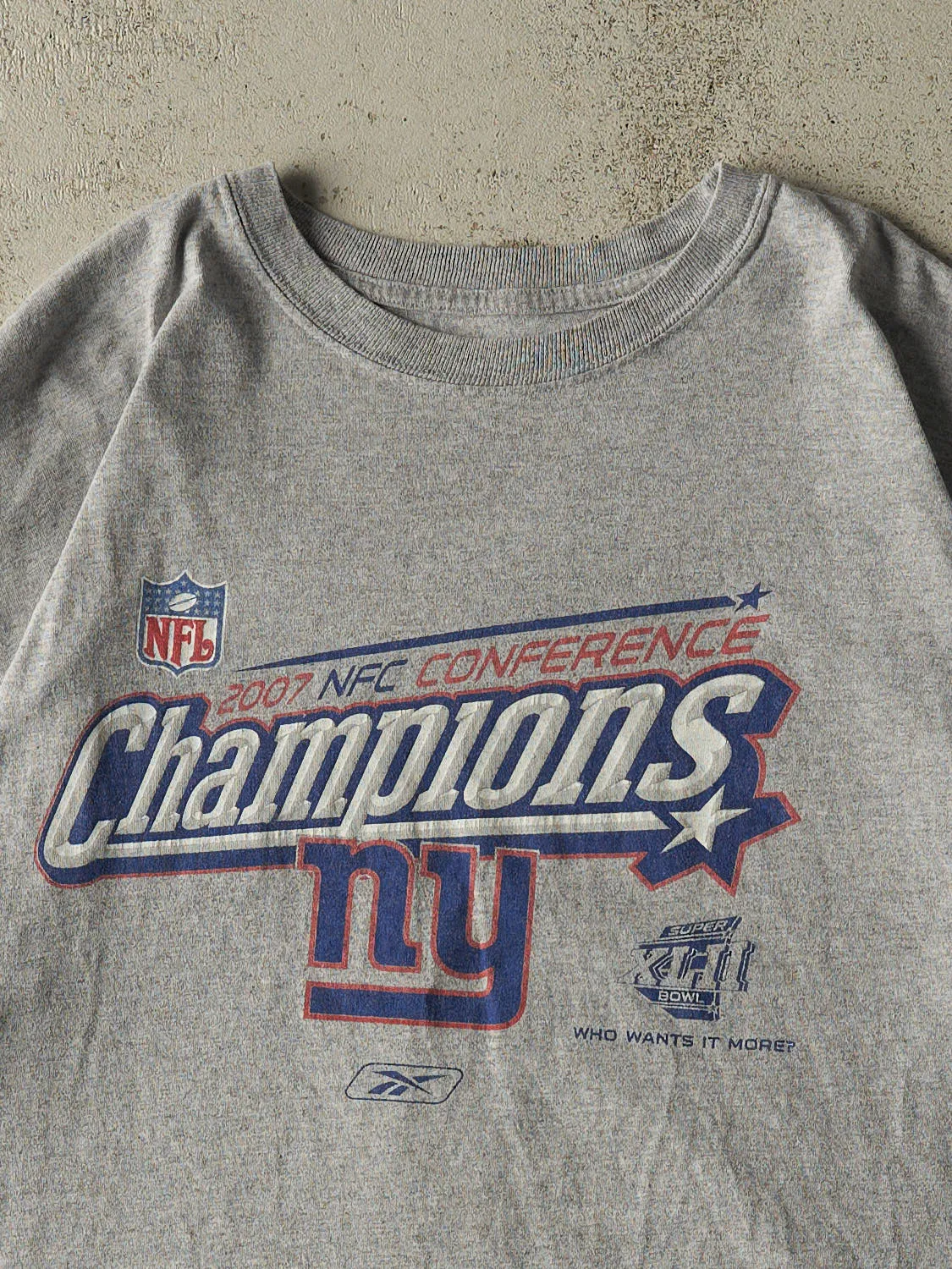Vintage 07' Grey New York Giants NFC Champions Tee (XL/XXL) sold by Rebalance Vintage product image thumbnail 2