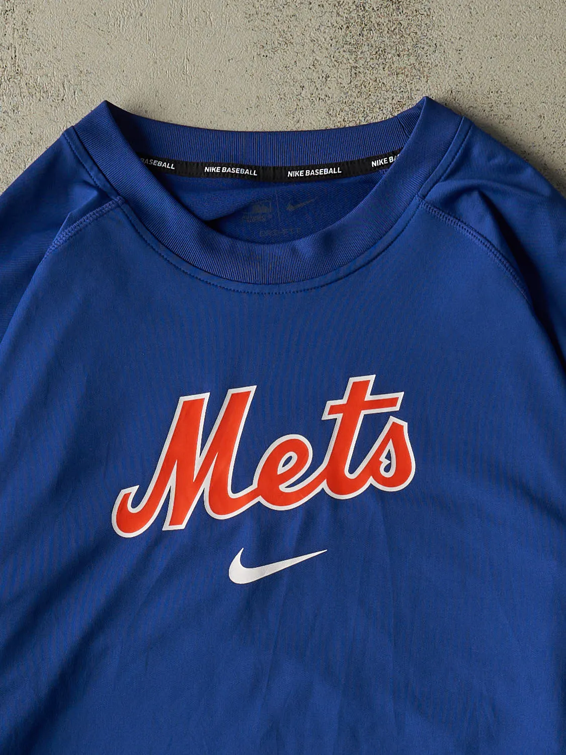Vintage Y2K Blue New York Mets Nike Athletic Long Sleeve (XXL/XXXL) sold by Rebalance Vintage product image thumbnail 3