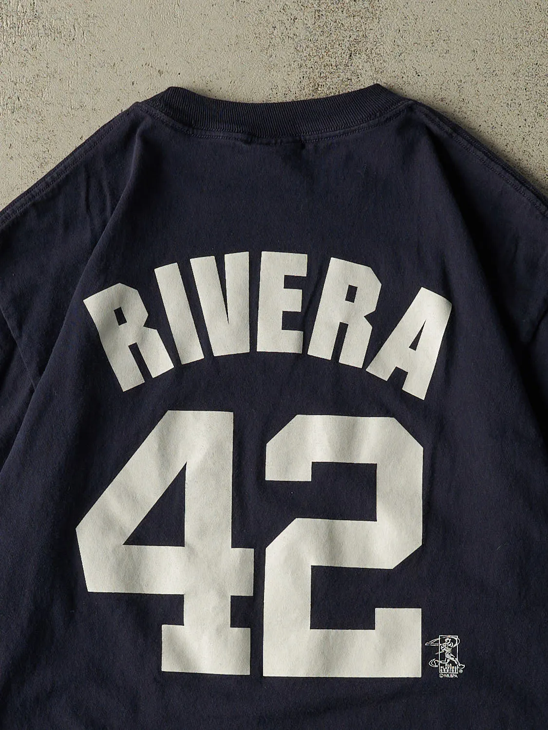 Vintage Y2K Navy Blue New York Yankees #42 Rivera Tee (XL/XXL) sold by Rebalance Vintage product image thumbnail 4