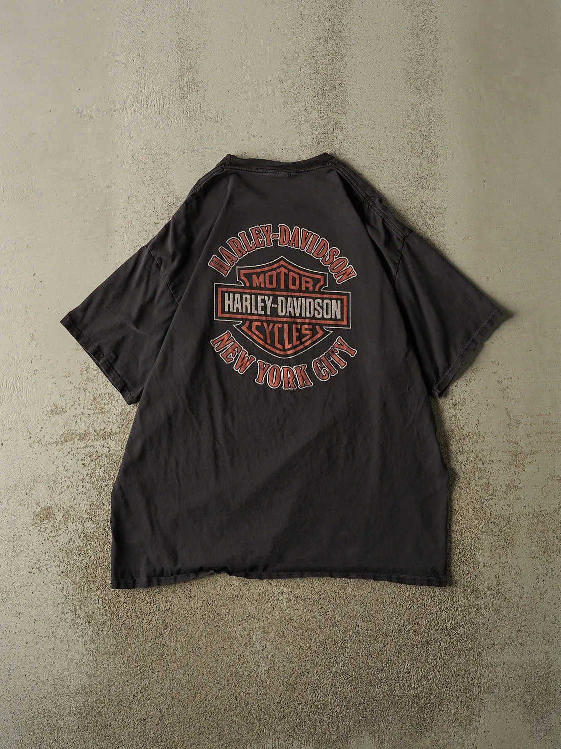 Vintage 14' Faded Black Harley Davidson New York City Tee (XL) sold by Rebalance Vintage product image thumbnail 2