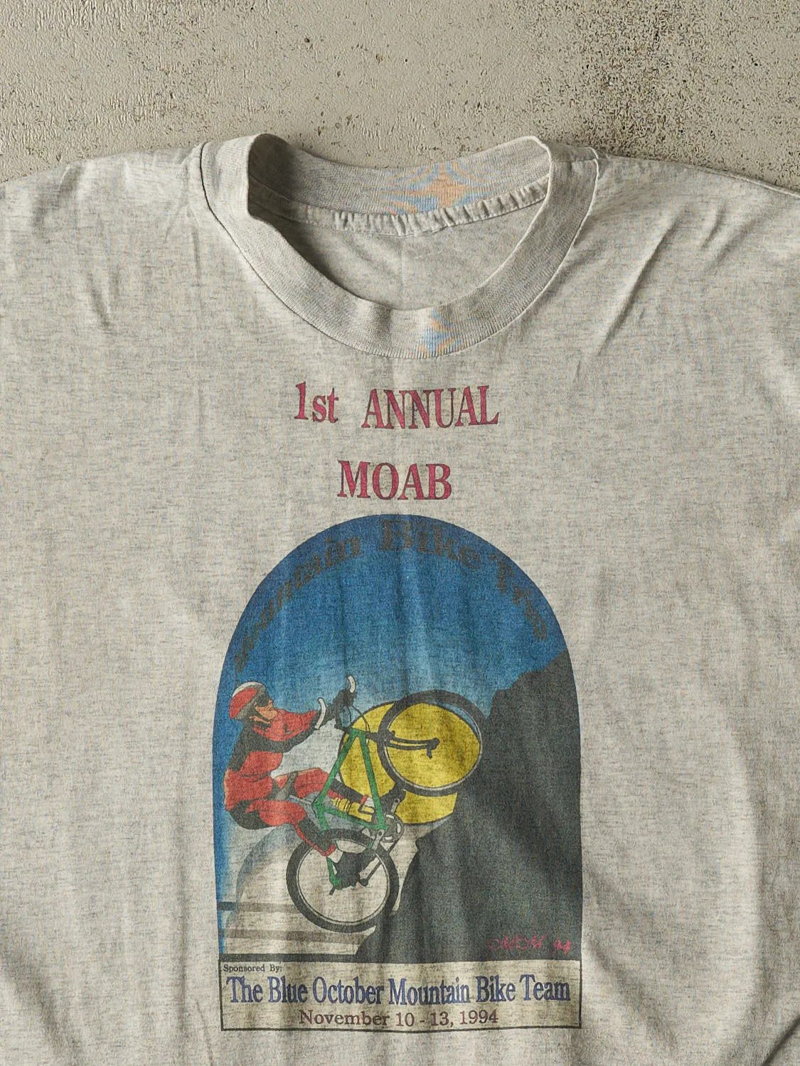 Vintage 94' Heather Grey MOAB Bike Team Cut Off Tank (L/XL) sold by Rebalance Vintage product image thumbnail 3