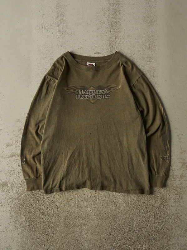 Vintage 07' Green Harley Davidson Miami FL Long Sleeve (M) made by Rebalance Vintage