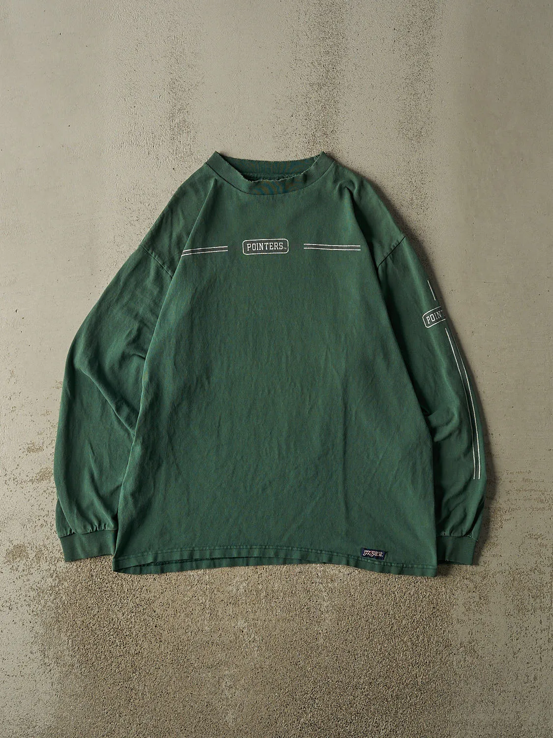 Vintage 90s Faded Green Pointers Long Sleeve (L) sold by Rebalance Vintage
