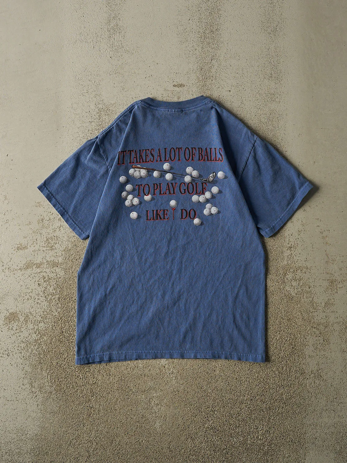 Vintage 90s Blue Ogunquit Maine Golf Slogan "A Lot of Balls" Tee (S/M) sold by Rebalance Vintage product image thumbnail 2