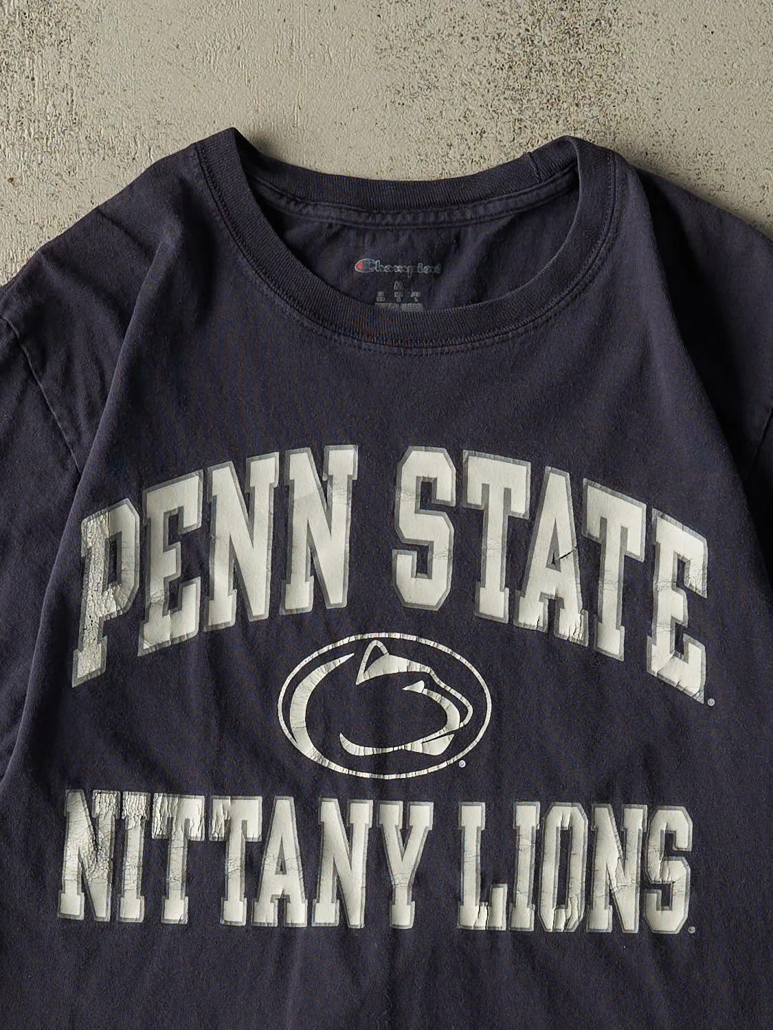 Vintage Y2K Navy Blue Penn State University Nittany Lions Tee (S/M) sold by Rebalance Vintage product image thumbnail 2