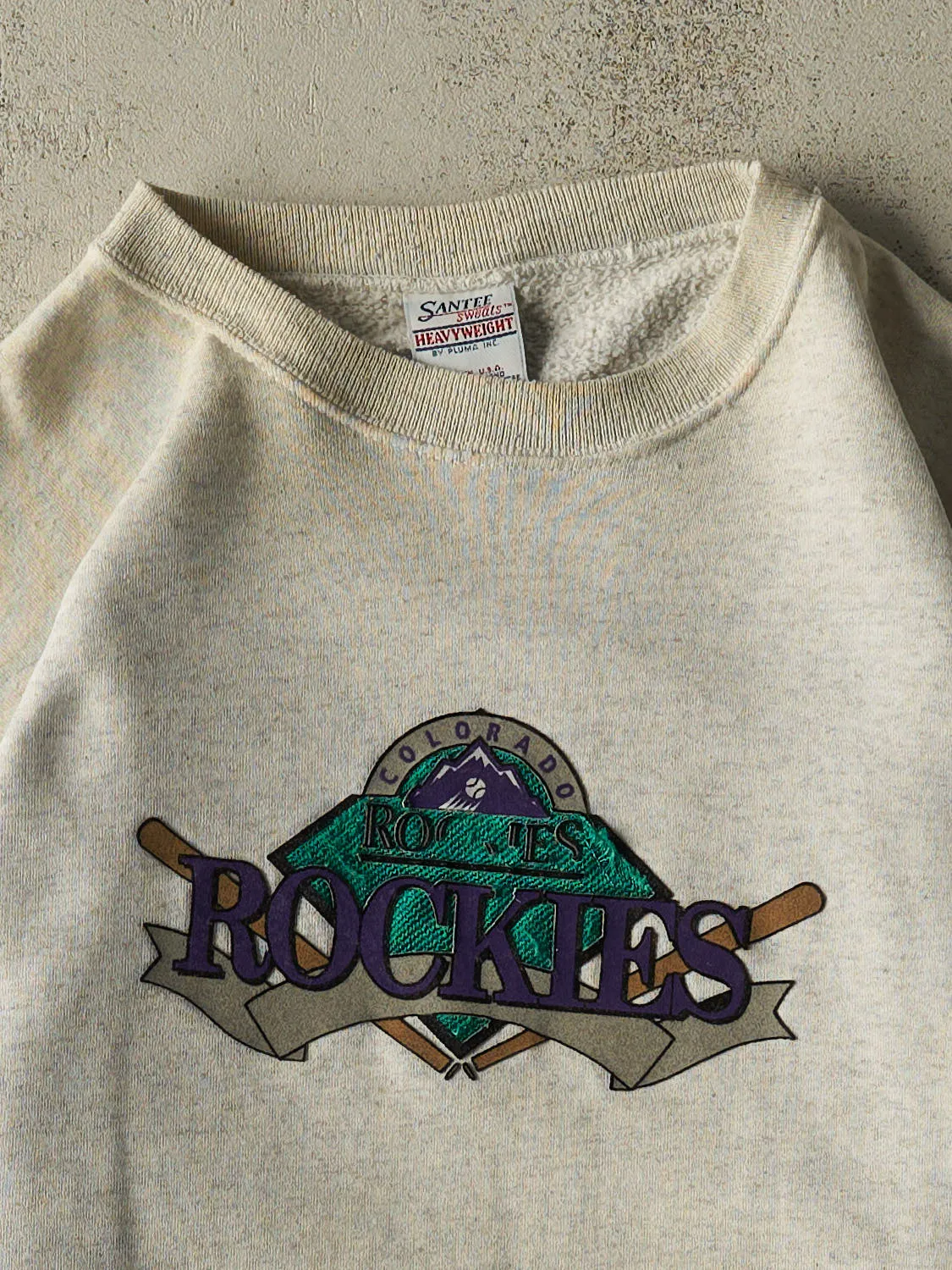Vintage 90s Heather Grey Colorado Rockies Crewneck (XL) sold by Rebalance Vintage product image thumbnail 2