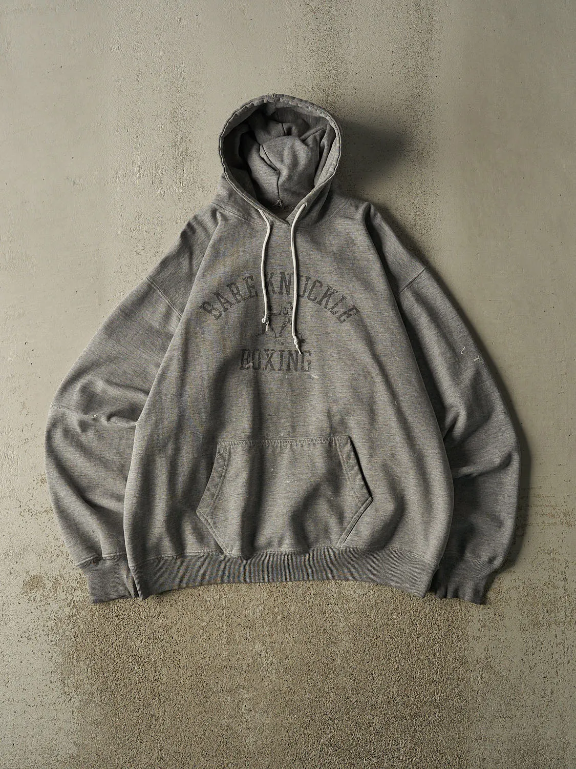 Vintage 90s Grey Bare Knuckle Boxing Hoodie (L/XL) sold by Rebalance Vintage