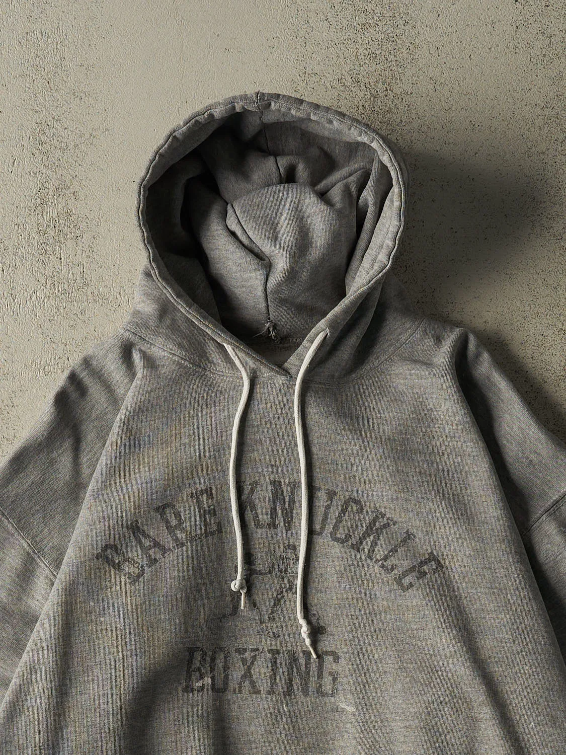 Vintage 90s Grey Bare Knuckle Boxing Hoodie (L/XL) sold by Rebalance Vintage product image thumbnail 2
