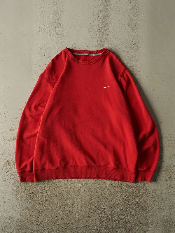 Vintage Y2K Red Nike Embroidered Swoosh Crewneck (XL) made by Rebalance Vintage