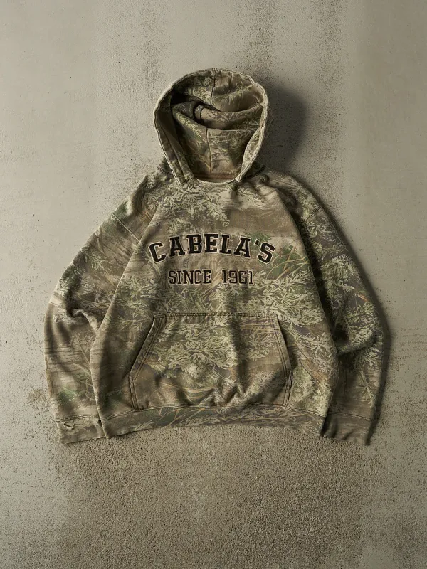 Vintage Y2K Camo Cabela's Embroidered Hoodie (L/XL) made by Rebalance Vintage