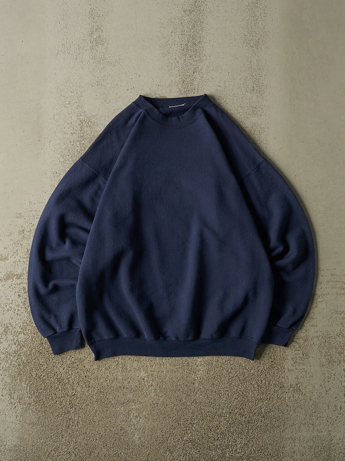 Vintage 90s Navy Blue Blank Crewneck (L/XL) sold by Rebalance Vintage