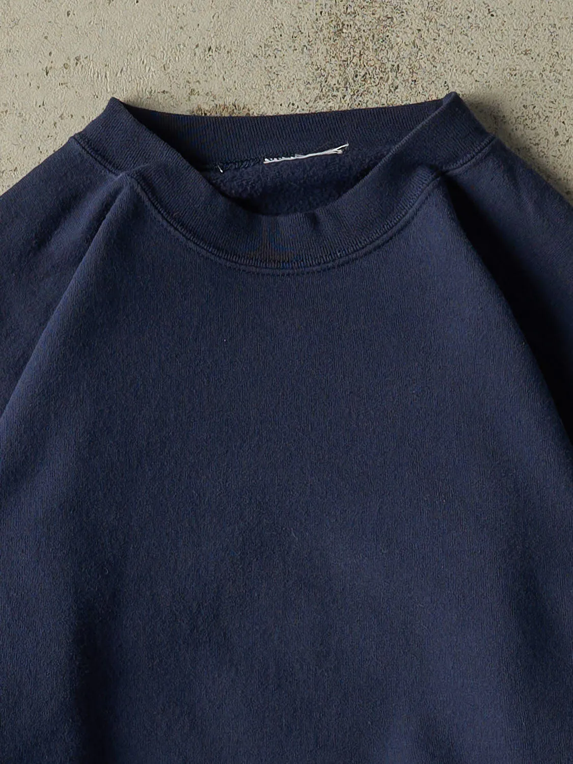 Vintage 90s Navy Blue Blank Crewneck (L/XL) sold by Rebalance Vintage product image thumbnail 2