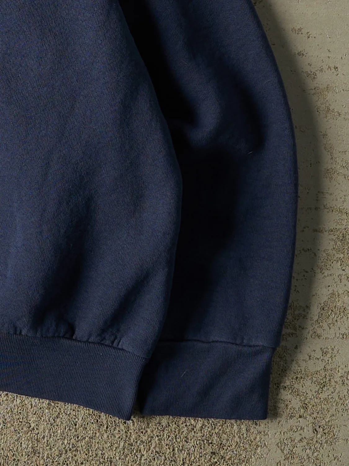 Vintage 90s Navy Blue Blank Crewneck (XS) sold by Rebalance Vintage product image thumbnail 4