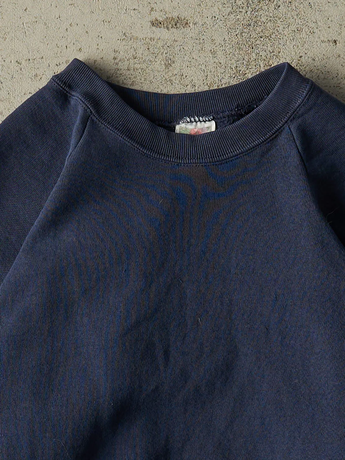 Vintage 90s Navy Blue Blank Crewneck (XS) sold by Rebalance Vintage product image thumbnail 2