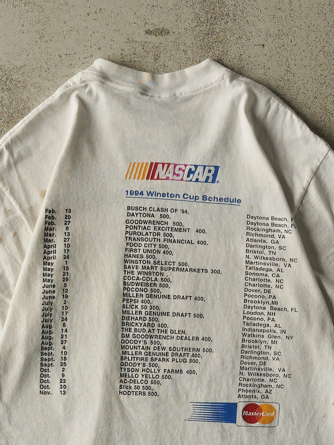 Vintage 94' White Nascar Single Stitch Tee (M/L) sold by Rebalance Vintage product image thumbnail 4