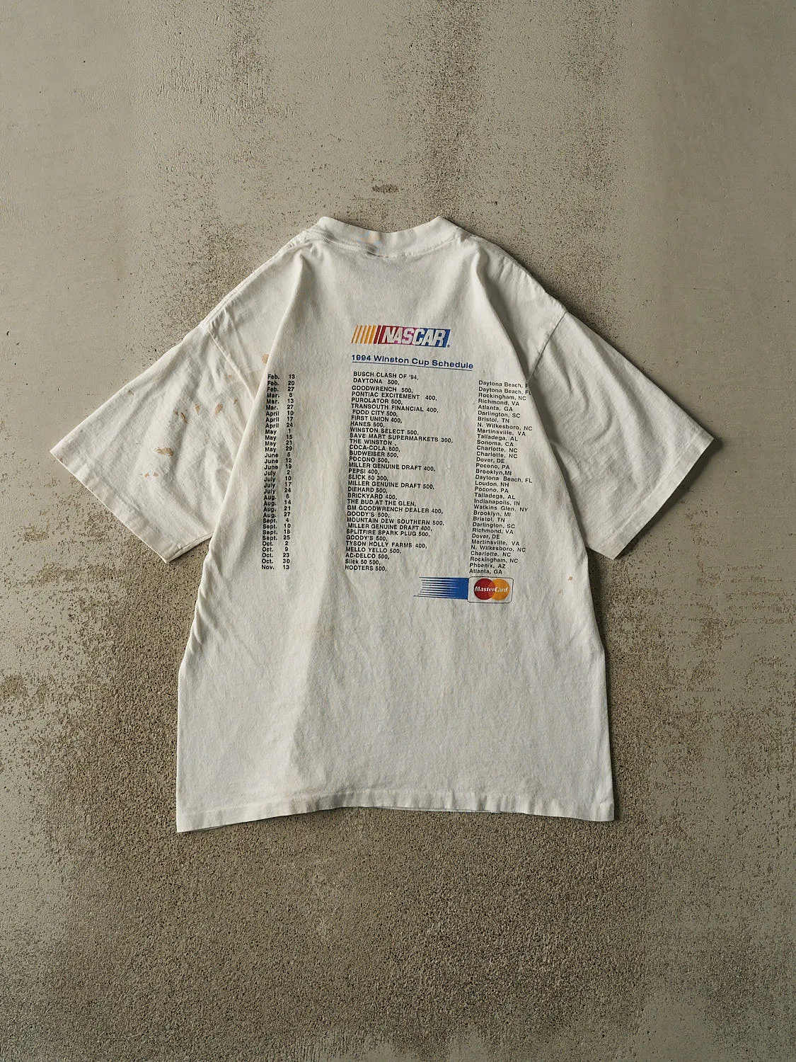 Vintage 94' White Nascar Single Stitch Tee (M/L) sold by Rebalance Vintage product image thumbnail 2