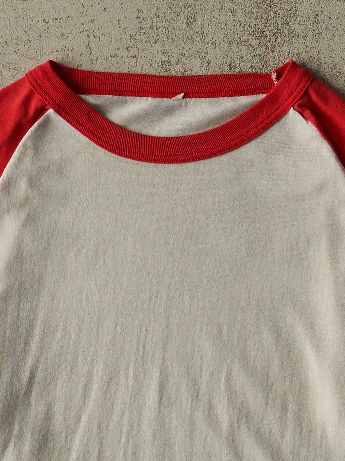 Vintage 80s White Raglan Long Sleeve (S/M) sold by Rebalance Vintage product image thumbnail 2