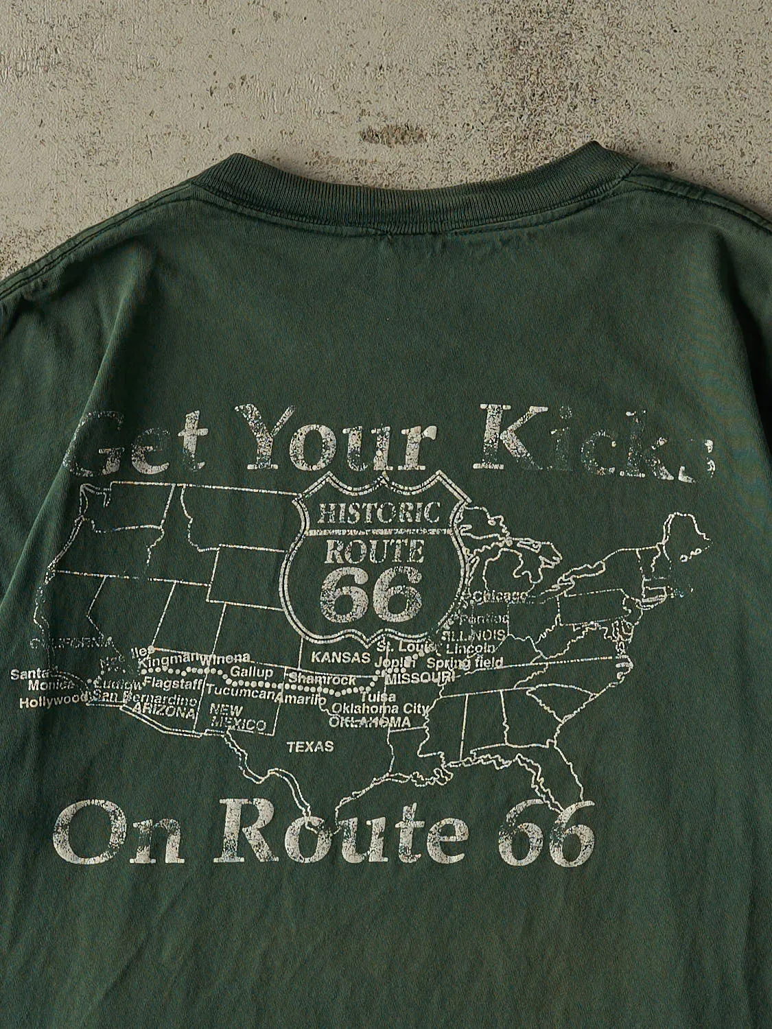 Vintage 90s Green Route 66 Tee (L) sold by Rebalance Vintage product image thumbnail 4