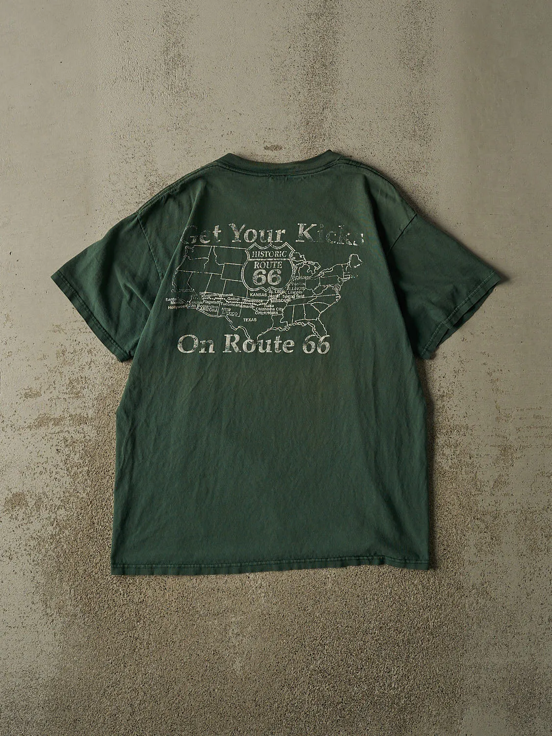 Vintage 90s Green Route 66 Tee (L) sold by Rebalance Vintage product image thumbnail 2