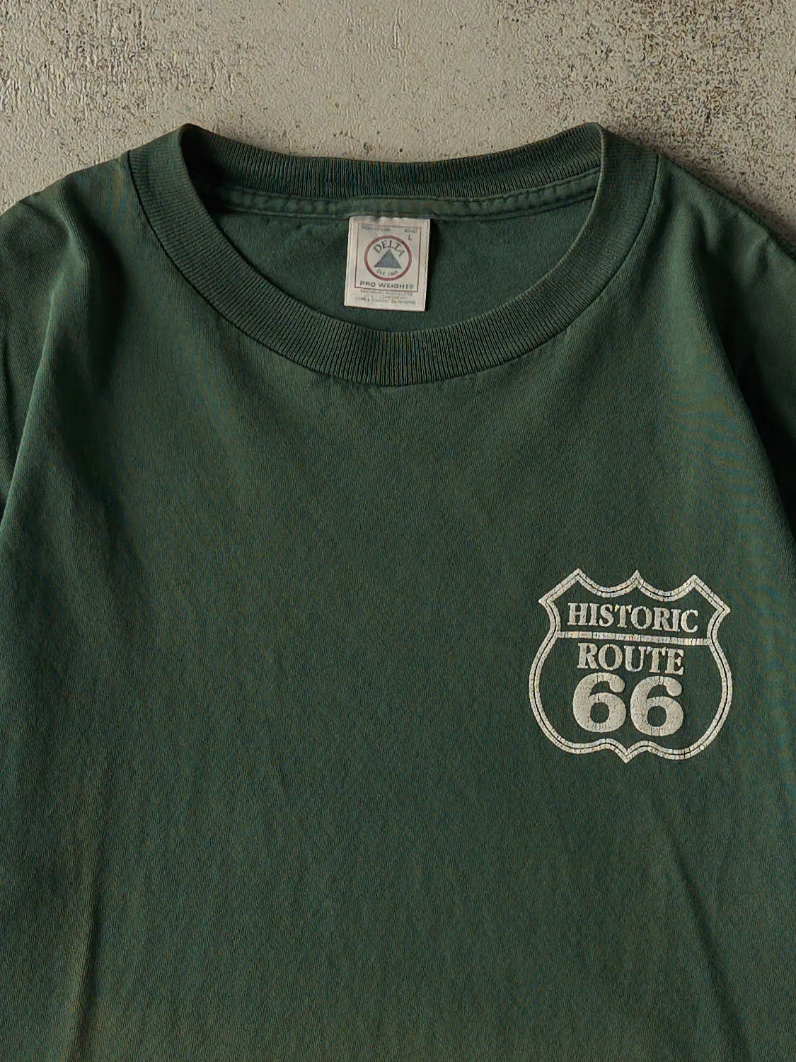 Vintage 90s Green Route 66 Tee (L) sold by Rebalance Vintage product image thumbnail 3