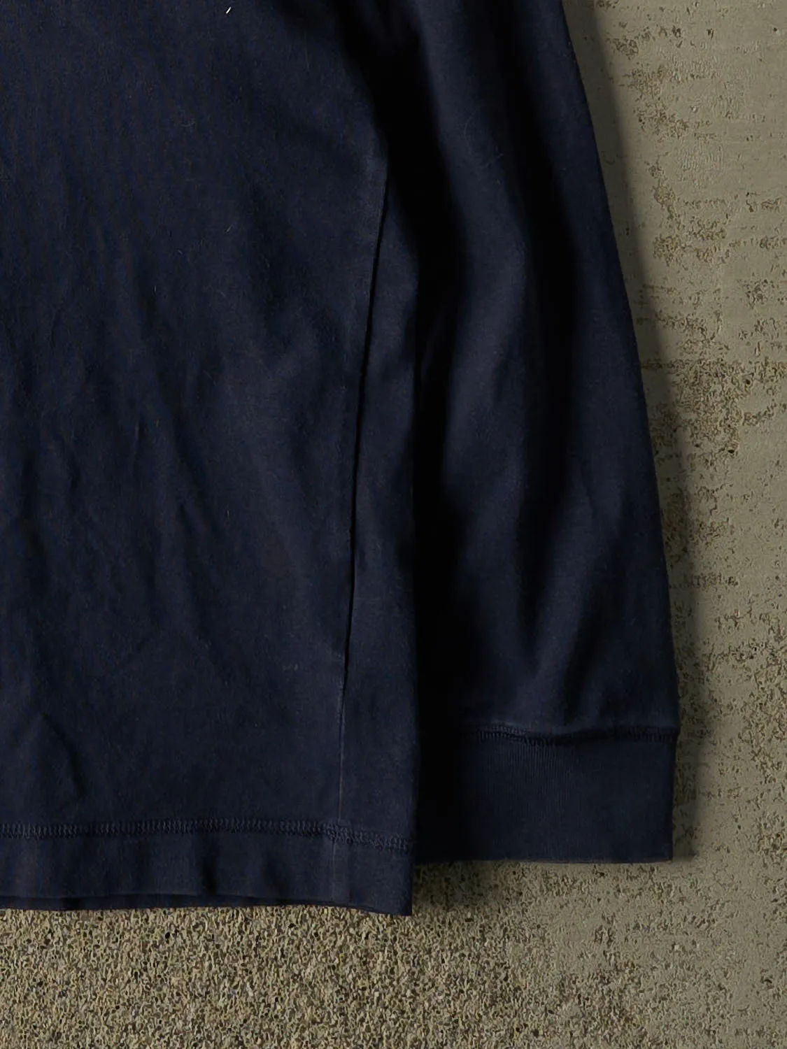 Vintage Y2K Navy Blue Nike Embroidered Mock Neck Long Sleeve (XL) sold by Rebalance Vintage product image thumbnail 4