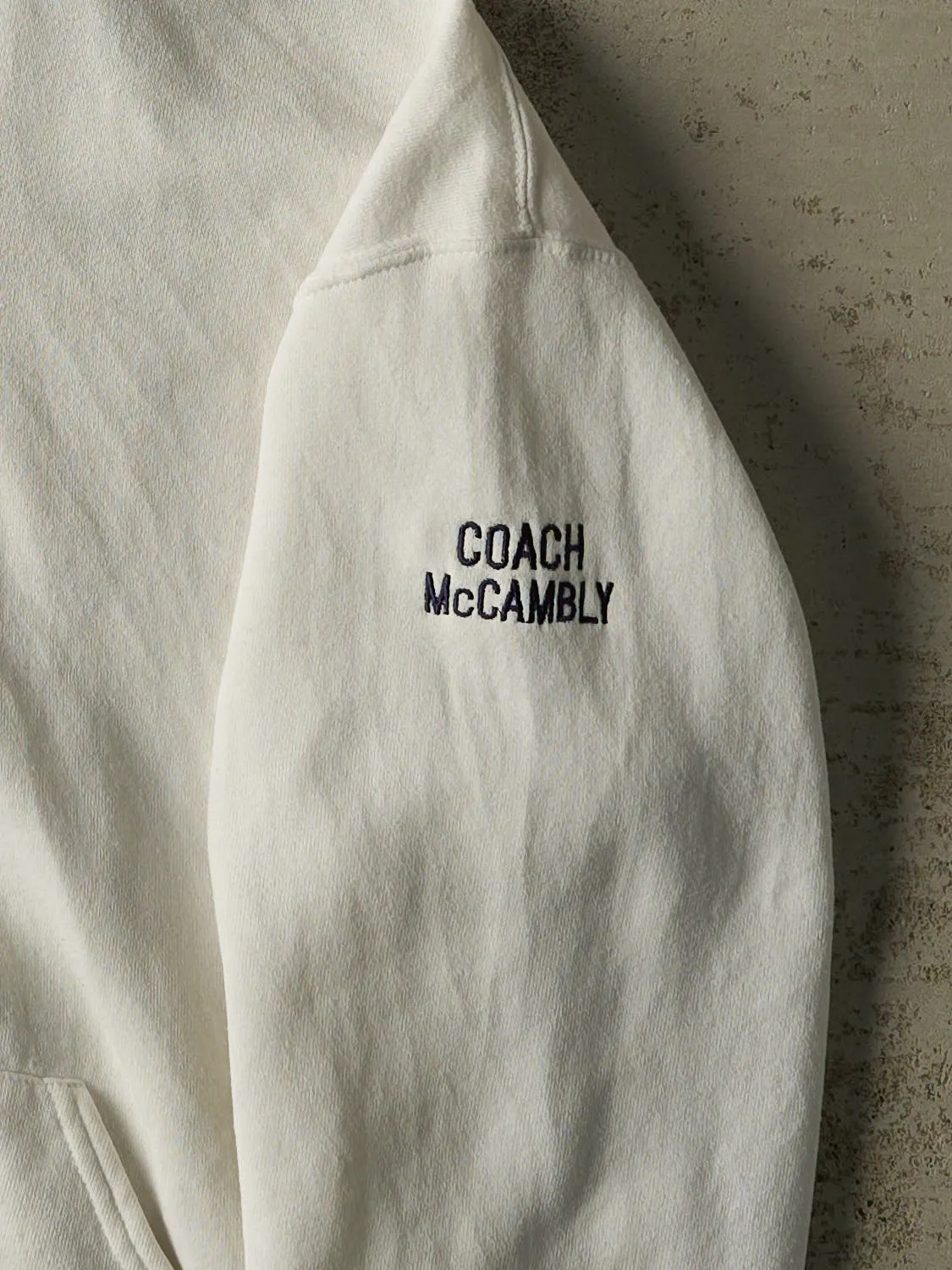 Vintage 90s White University of Notre Dame Football Russell Athletic Hoodie (L) sold by Rebalance Vintage product image thumbnail 4