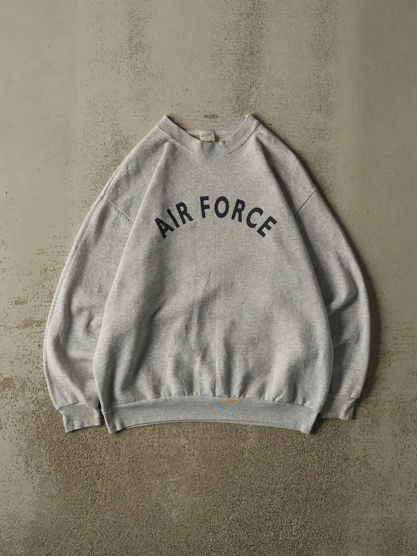 Vintage 90s Heather Grey United States Air Force Crewneck (M/L) made by Rebalance Vintage