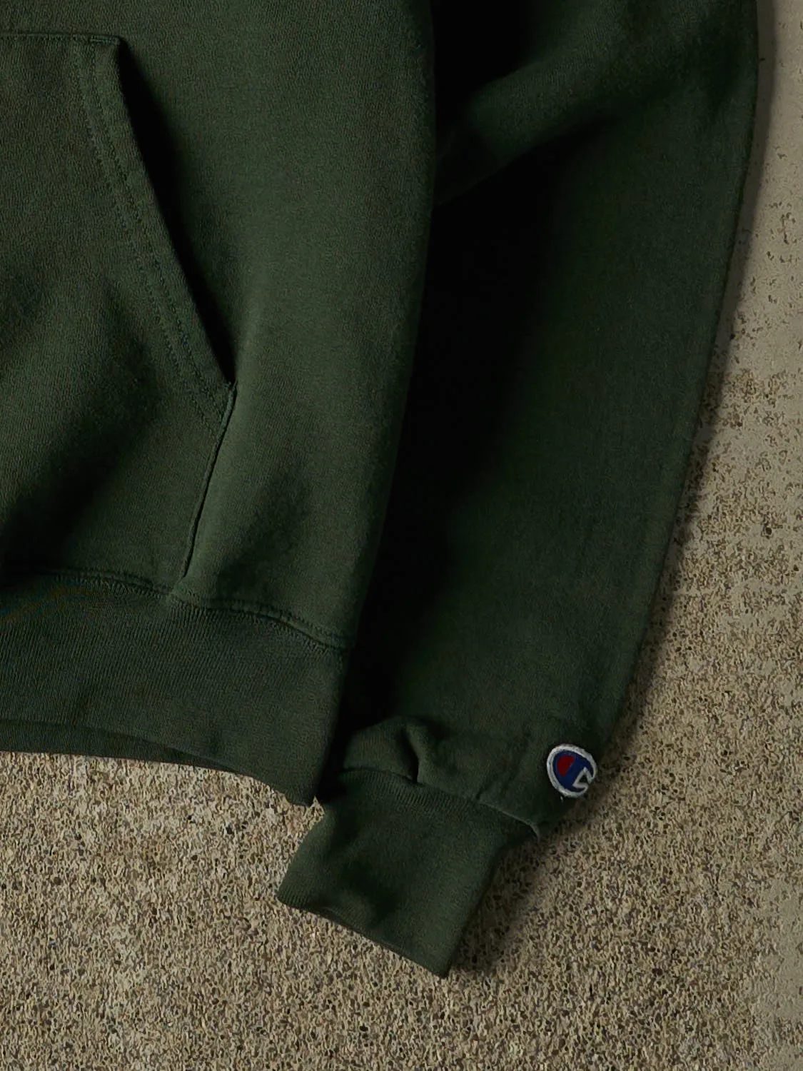 Vintage 90s Green University of Notre Dame Champion Hoodie (XS/S) sold by Rebalance Vintage product image thumbnail 4