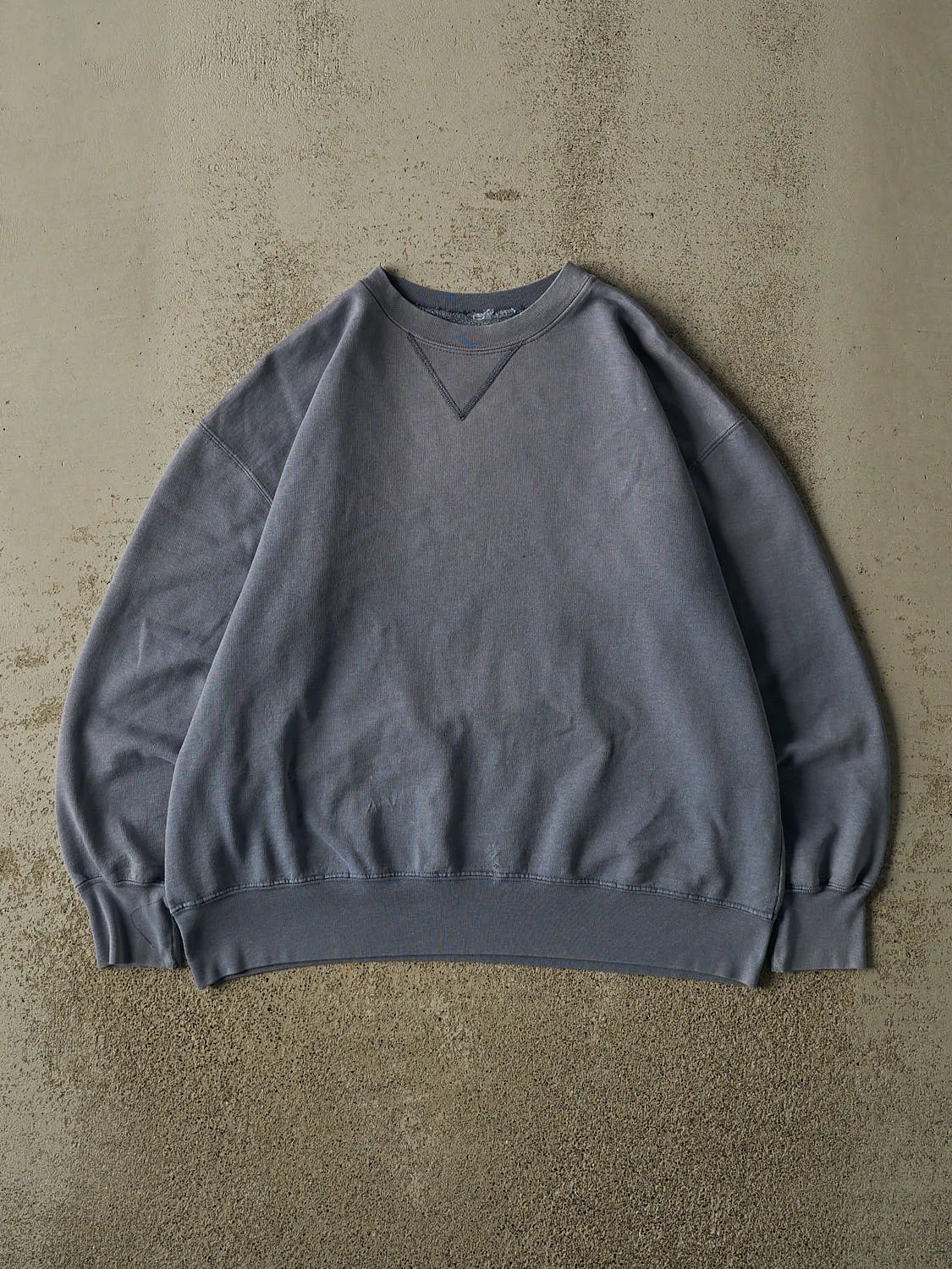 Vintage 90s Washed Blue Blank Crewneck (M) sold by Rebalance Vintage