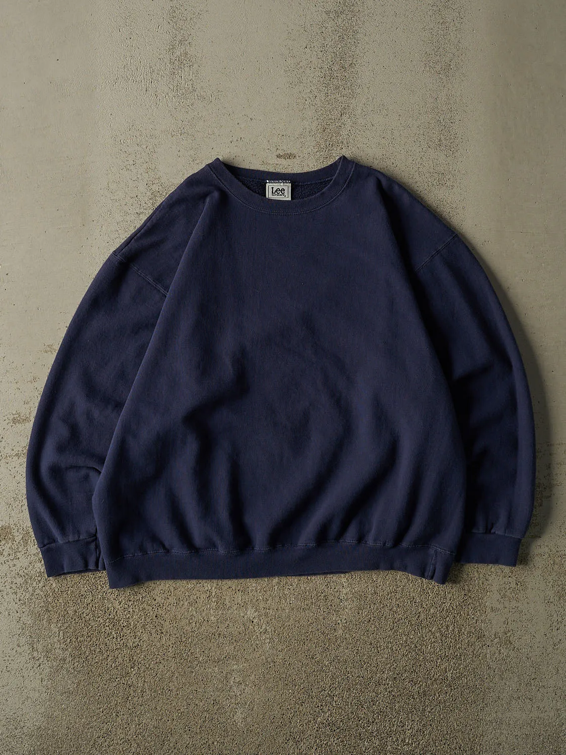 Vintage 90s Navy Blue Blank Crewneck (L/XL) sold by Rebalance Vintage