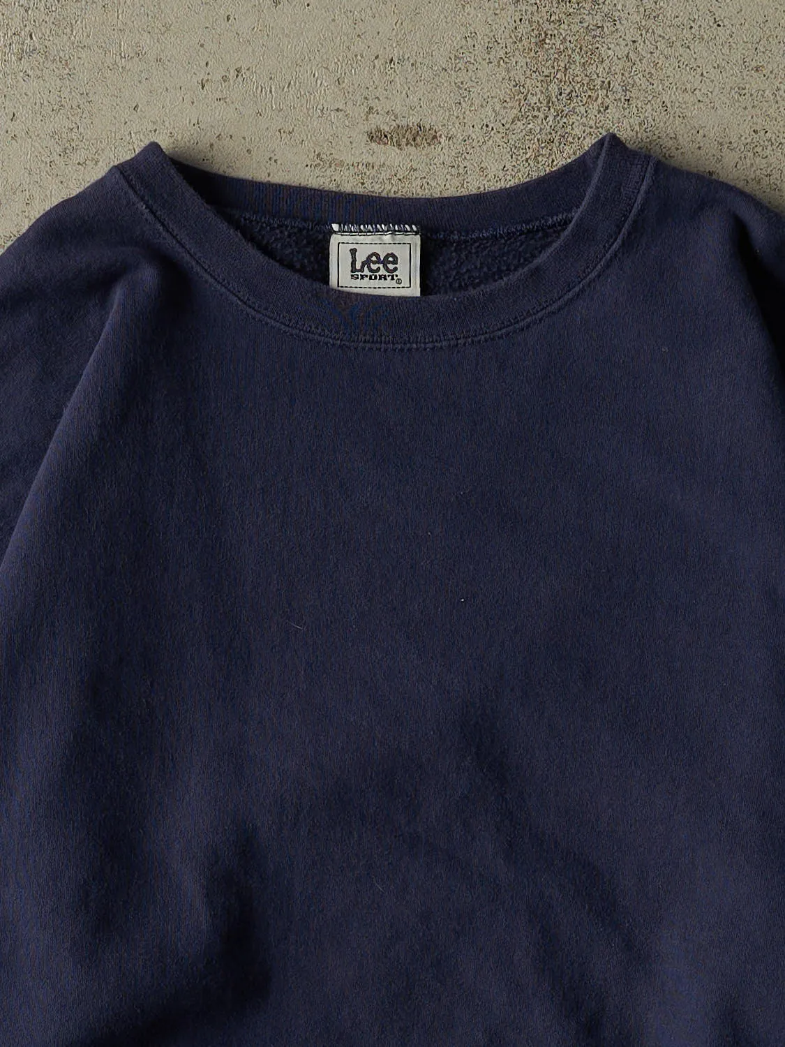 Vintage 90s Navy Blue Blank Crewneck (L/XL) sold by Rebalance Vintage product image thumbnail 2