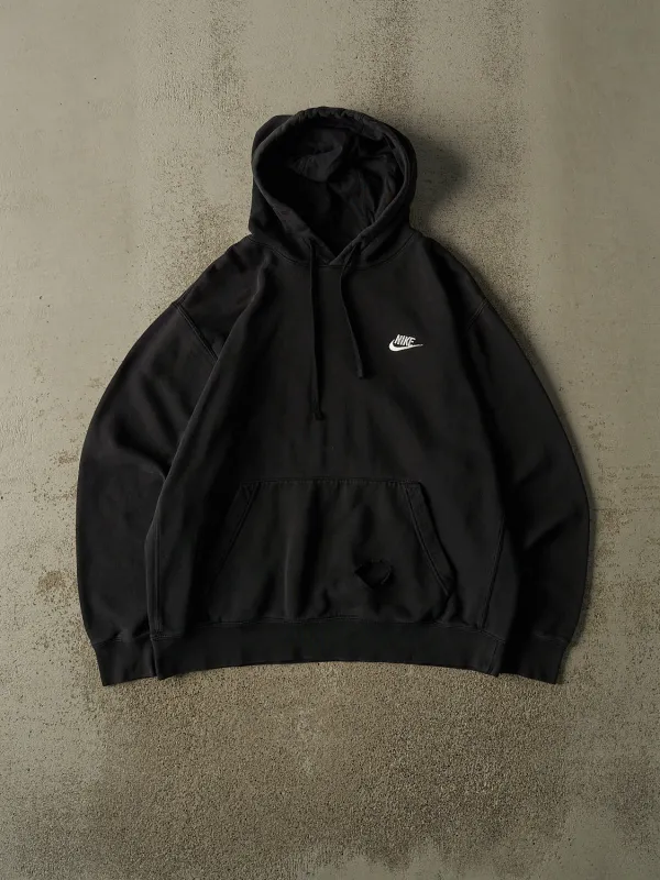 Vintage Y2K Black Nike Embroidered Hoodie (L) made by Rebalance Vintage