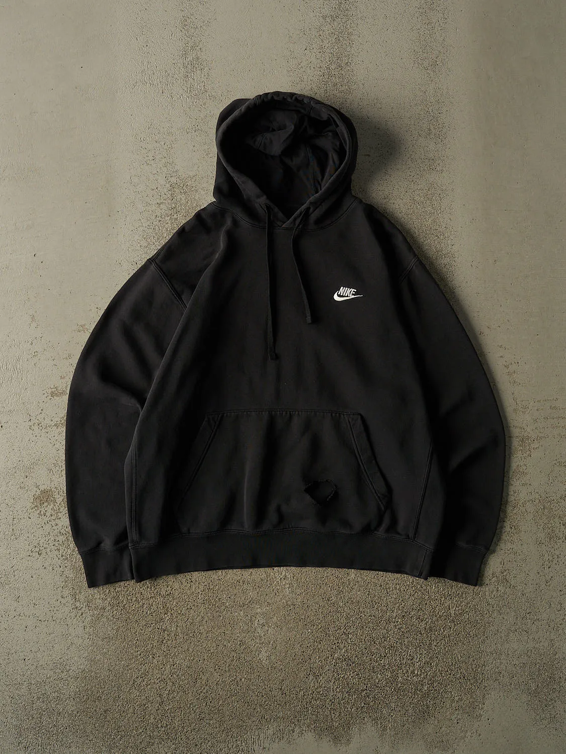 Vintage Y2K Black Nike Embroidered Hoodie (L) sold by Rebalance Vintage