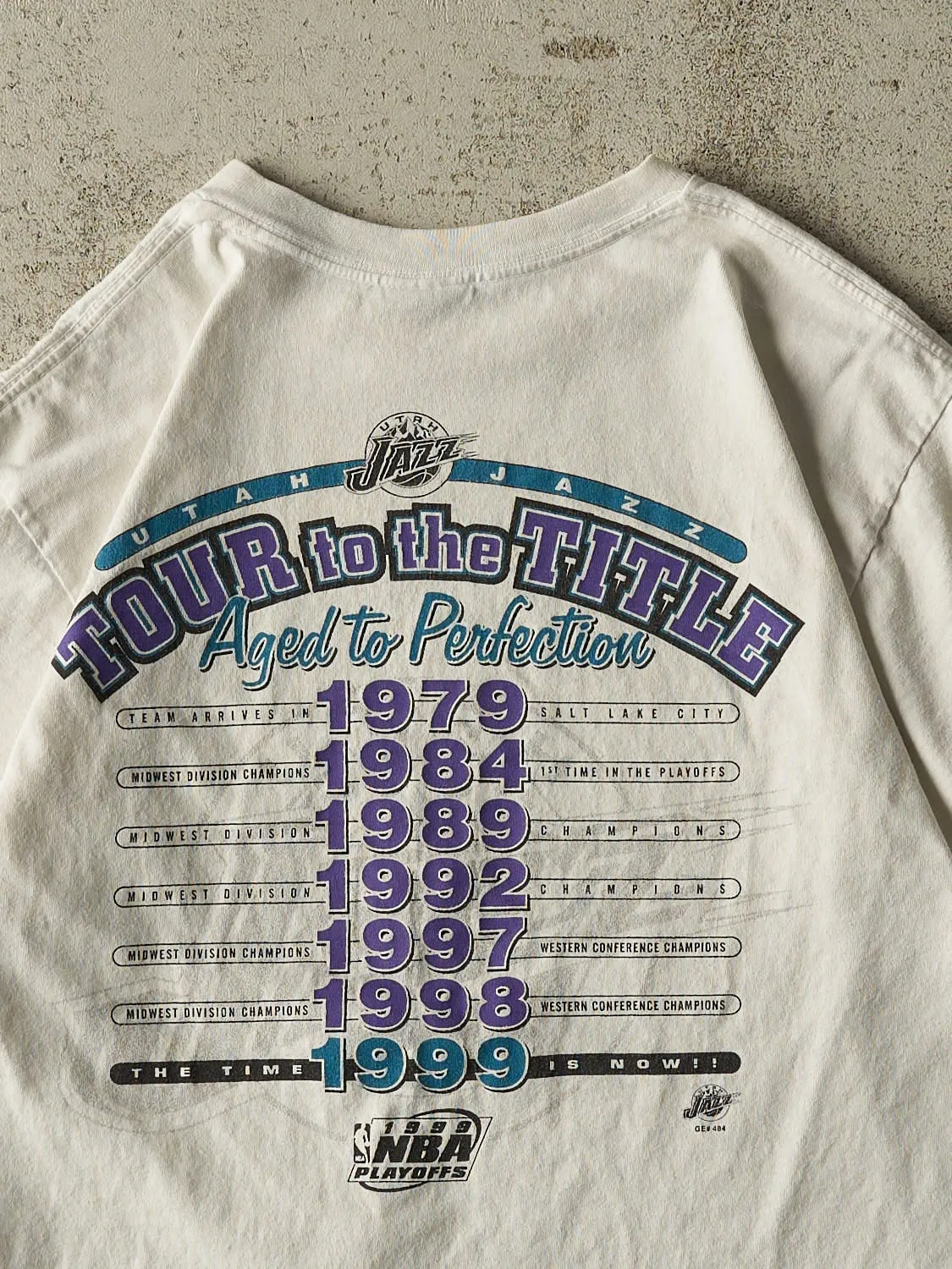 Vintage 99' White Utah Jazz "Tour to the Title" Tee (M/L) sold by Rebalance Vintage product image thumbnail 4