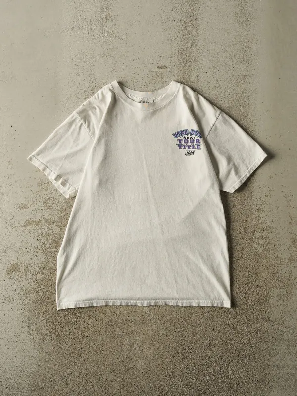 Vintage 99' White Utah Jazz "Tour to the Title" Tee (M/L) made by Rebalance Vintage
