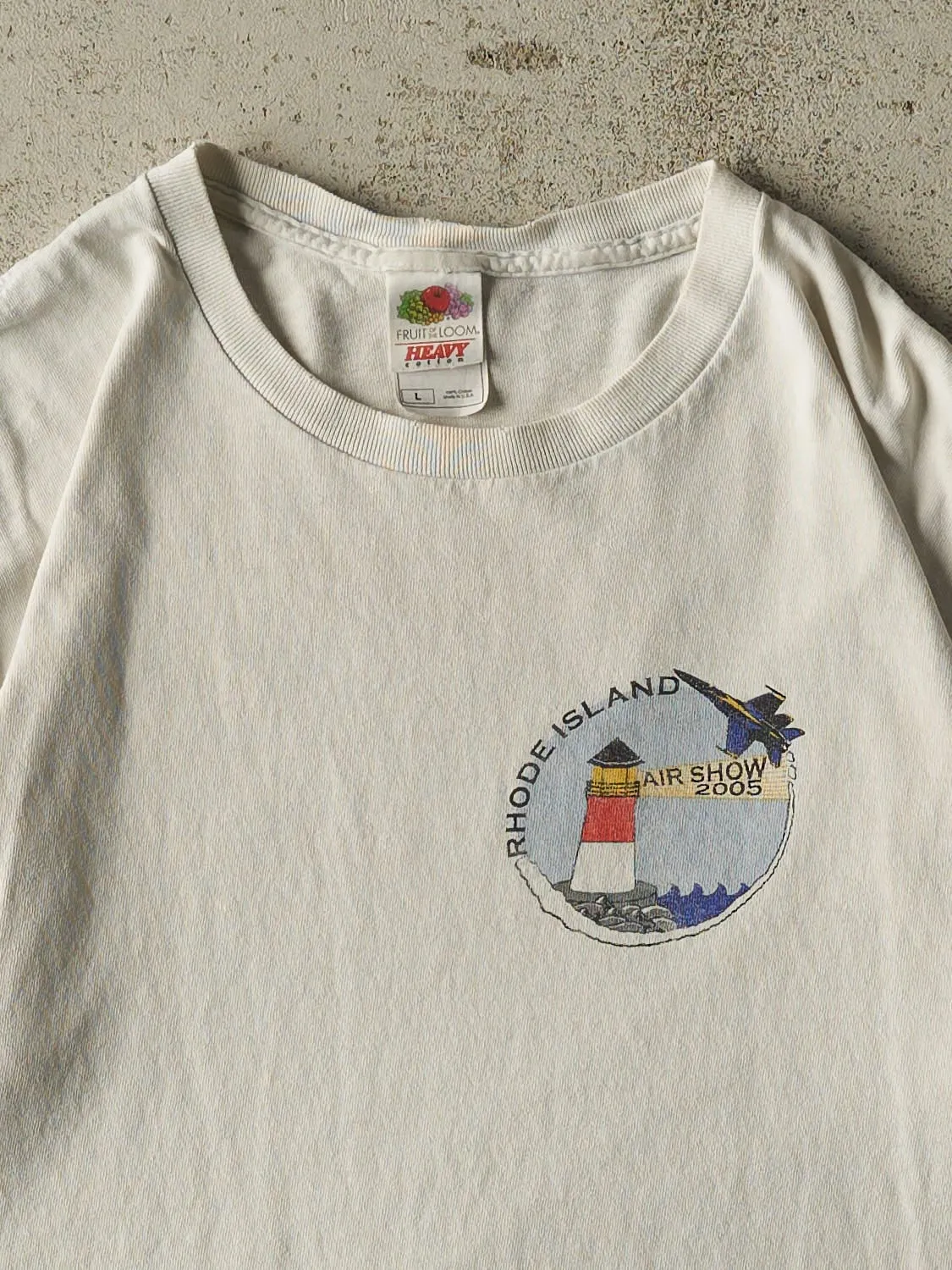 Vintage 05' White Rhode Island Air Show Tee (M/L) sold by Rebalance Vintage product image thumbnail 2