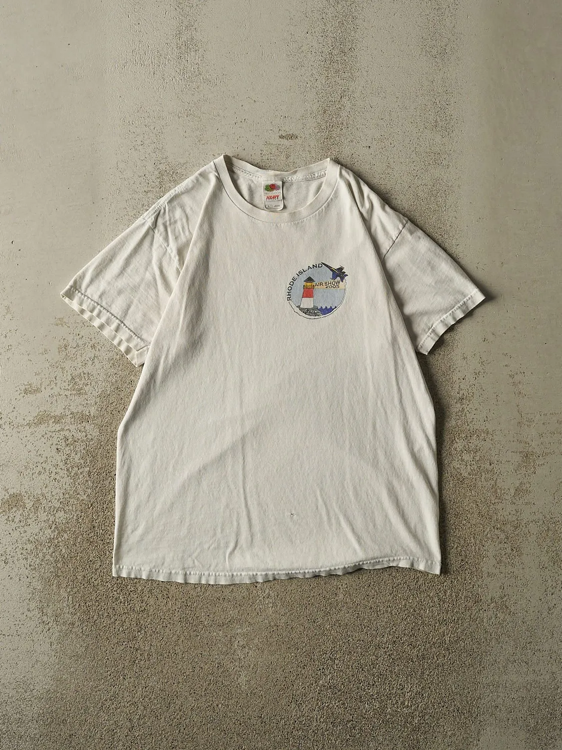 Vintage 05' White Rhode Island Air Show Tee (M/L) sold by Rebalance Vintage