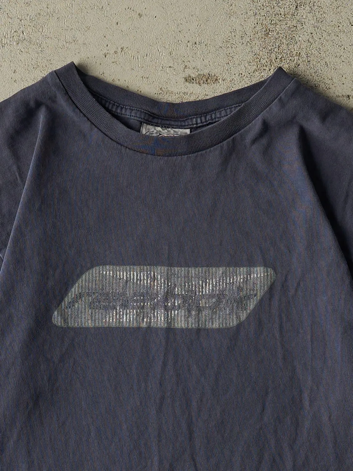 Vintage 90s Faded Navy Reebok Logo Tee (S/M) sold by Rebalance Vintage product image thumbnail 2