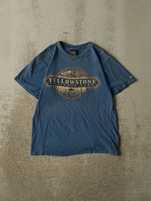 Vintage Y2K Blue Yellowstone National Park Tee (S/M) made by Rebalance Vintage