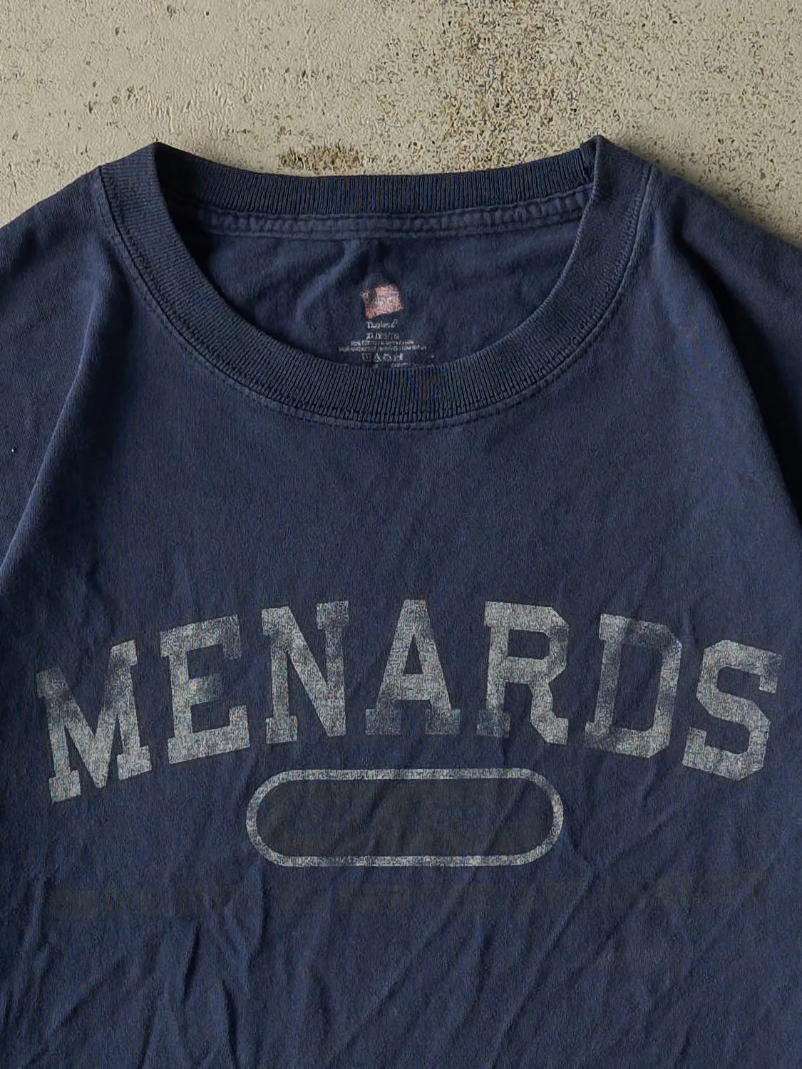 Vintage Y2K Navy Blue Menards Tee (L) sold by Rebalance Vintage product image thumbnail 2