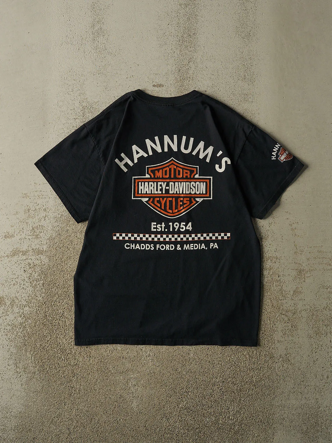 Vintage Y2K Black Harley Davidson Chadds Ford & Media, PA Tee (M/L) sold by Rebalance Vintage product image thumbnail 2