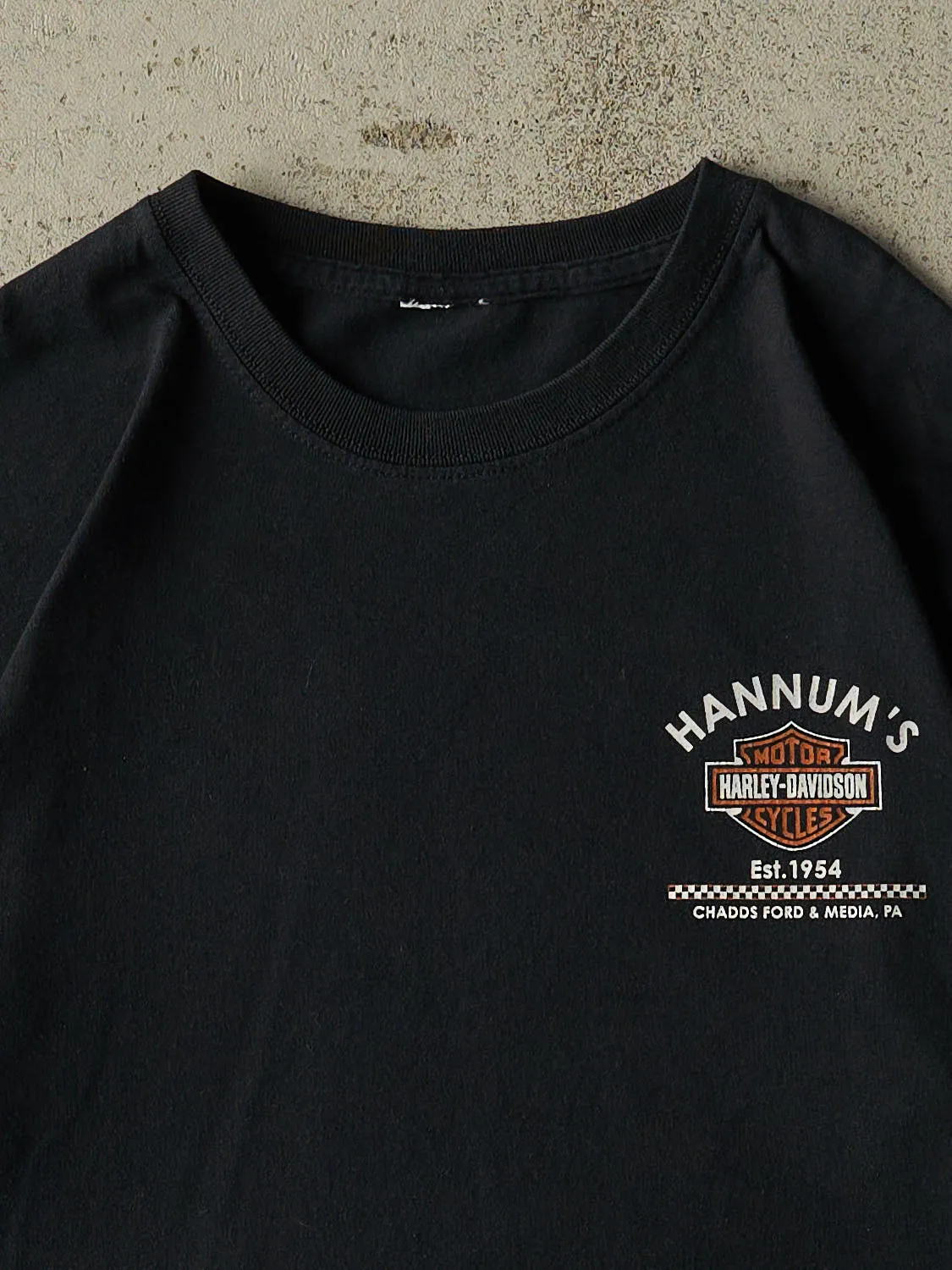 Vintage Y2K Black Harley Davidson Chadds Ford & Media, PA Tee (M/L) sold by Rebalance Vintage product image thumbnail 3