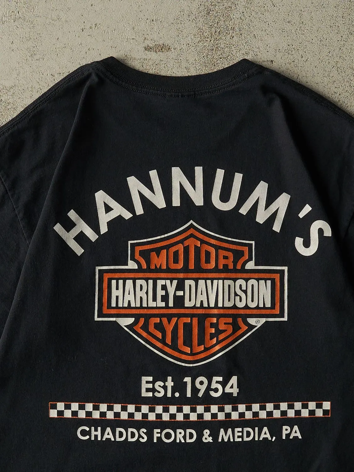 Vintage Y2K Black Harley Davidson Chadds Ford & Media, PA Tee (M/L) sold by Rebalance Vintage product image thumbnail 4