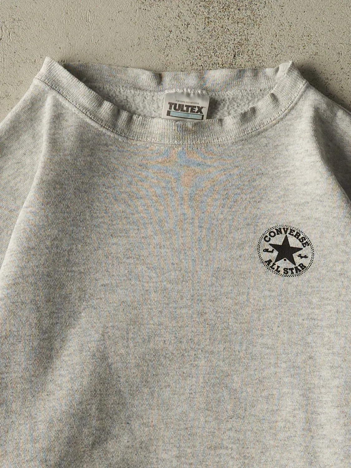 Vintage 90s Heather Grey Converse All Star Logo Crewneck (L/XL) sold by Rebalance Vintage product image thumbnail 2
